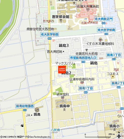 マックスバリュ佐賀医大前店付近の地図